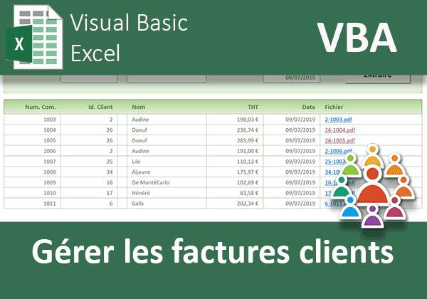 Interface VBA Excel pour gérer les commandes clients et factures archivées