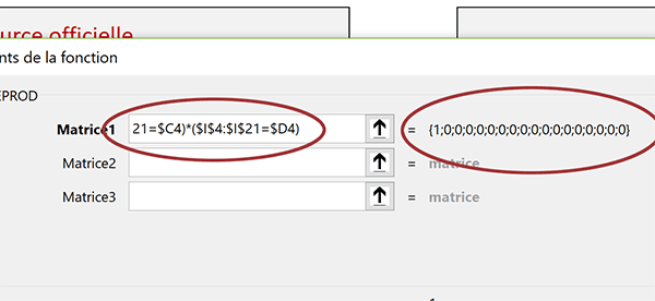 Conditions croisées et recoupées dans assistant fonction Excel SommeProd