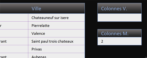 Calculer le nombre de colonnes masquées dans le tableau Excel