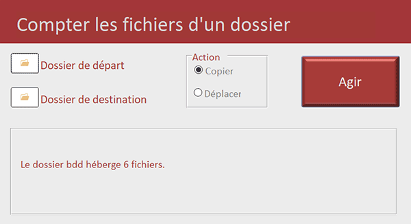 Nom du dossier et nombre de fichiers en VBA Access