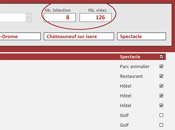 Comptabiliser les enregistrements cochés sur un formulaire Access