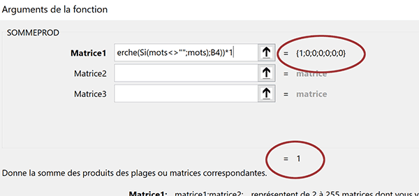 Compter les mots clés de recherche trouvés dans chaque cellule Excel