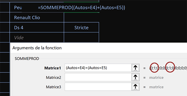 Combiner des conditions et critères avec la fonction Excel SommeProd