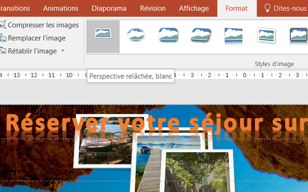 Effet de perspective sur images dans Powerpoint