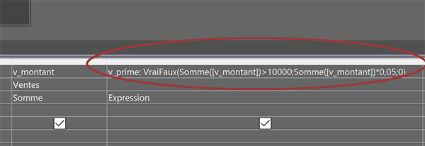 Formule conditionnelle dans un champ calculé de requête Access