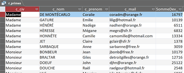 Consolidation des données dans requête Access de regroupement