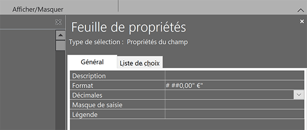 Formater un champ calculé en monétaire dans une requête Access