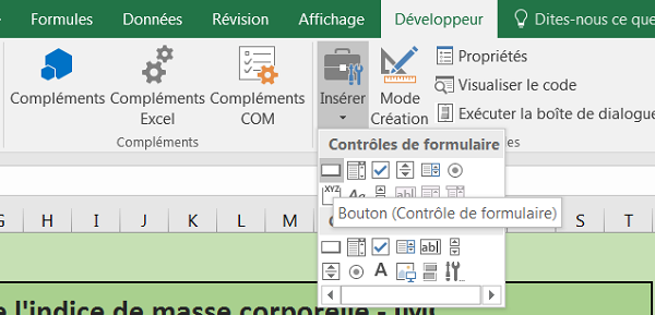 Créer un bouton de macro directement sur la feuille Excel