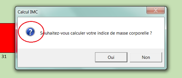 Boîte de dialogue, bouton oui et non et icône question