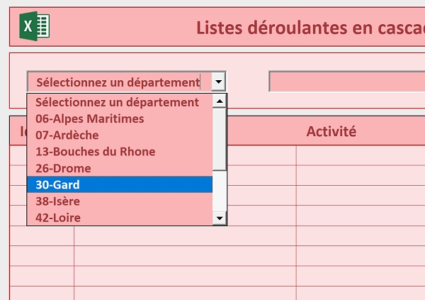 Remplir liste déroulante Excel avec données de base Access par code VBA