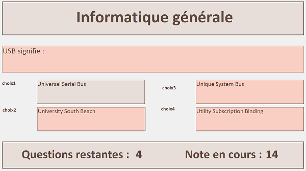 Questionnaire à choix multiples, QCM dynamique et interactif VBA Access