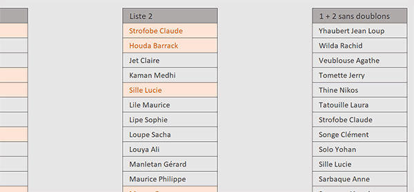 Consolider 2 listes de données avec une fonction VBA Excel