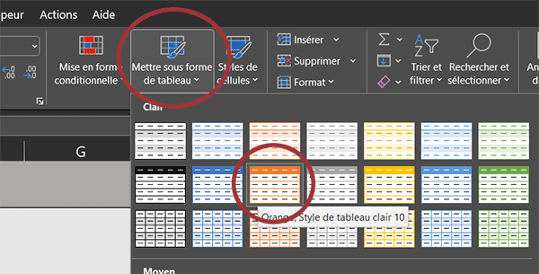 Rendre un tableau dynamique avec Excel