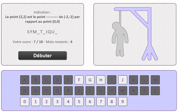 Découvrir les caractères du mot masqué pour le jeu Web du pendu en Javascript