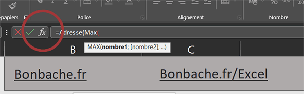 Assistant fonction pour formule matricielle du calcul des coordonnées avec Excel