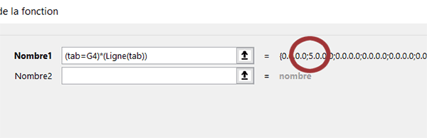 Numéro de ligne de la cellule cherchée par formule matricielle Excel