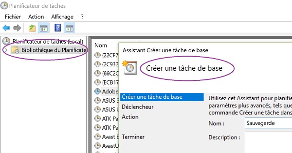 Créer une nouvelle tâche périodique pour exécuter automatiquement un fichier de commandes Windows