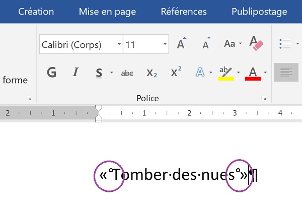 Guillemets anglais imposés par correction automatique de word à la place des guillemets français