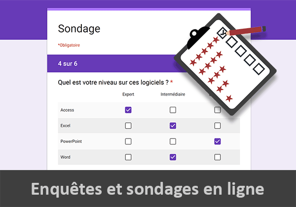 Créer des sondages interactifs pour le Web avec les formulaires Google