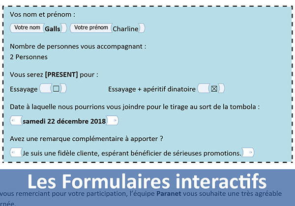 Créer un formulaire interactif dans Word