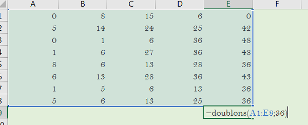 Fonction VBA pour compter doublons dans tableau Excel