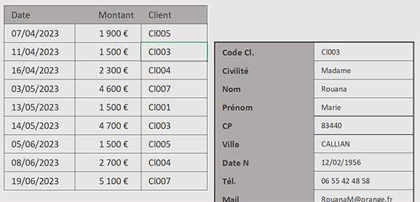 Créer des fiches clients à la volée au clic en VBA Excel