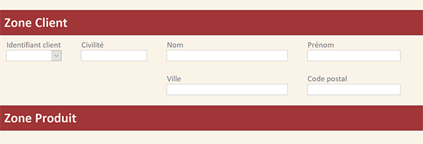 Placer et aligner les zones de saisie sur plusieurs rangées dans le formulaire Access