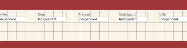 Nommer et aligner les zones de texte du formulaire Access sur la même horizontale
