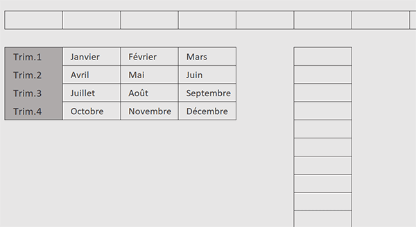 Tableau Excel à transformer en rangées de données par formules