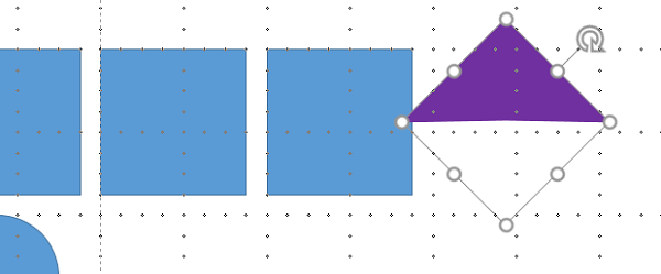 Rotation contrainte sur objet dessin déformé dans Powerpoint