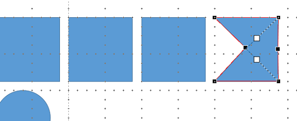 Modifier forme géométrique Powerpoint en déplaçant points ancrage