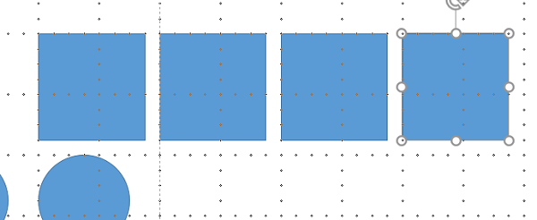 Copies objets de dessin avec déplacements identiques dans Powerpoint