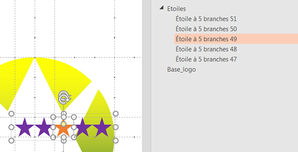 Modifier une forme géométrique appartenant à un groupe objets