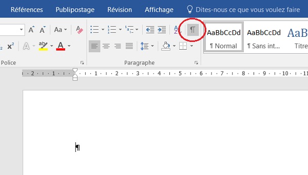 Débuter avec le traitement de texte Word, page vierge