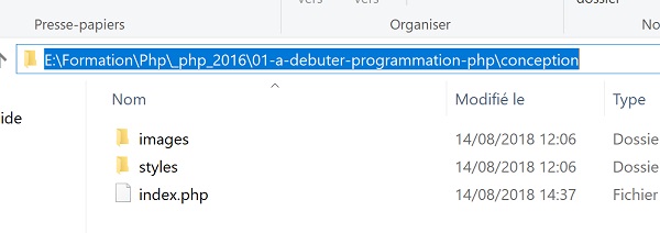 Sources proposées au téléchargement pour le développement du projet Web client-serveur en PHP