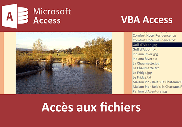 Accéder aux fichiers de dossiers par le code Visual Basic Access