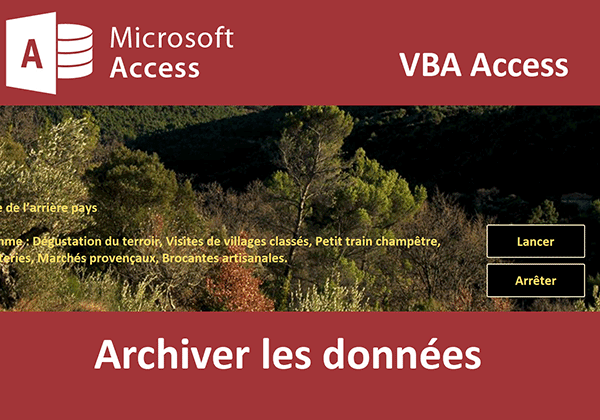 Archiver les informations dans les tables de la base de données Access par le code VBA