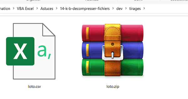 Décompression du fichier téléchargé en VBA Excel