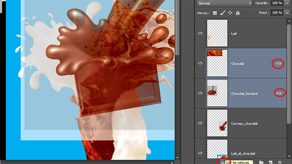 Lier des images Photoshop
