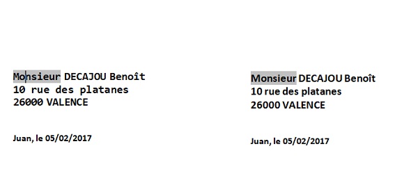 Différences de mises en forme sur la police selon bases de données utilisées pour la fusion du publipostage Word