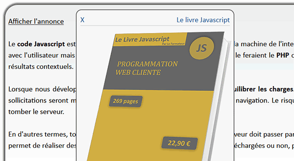 Glisser un calque Html au-dessus du contenu de la page Web en Javascript et JQuery