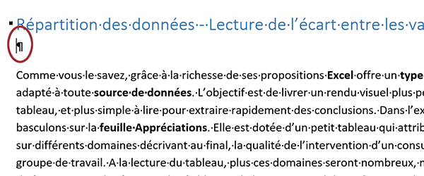 Créer un paragraphe vierge au-dessus du précédent avec le code VBA