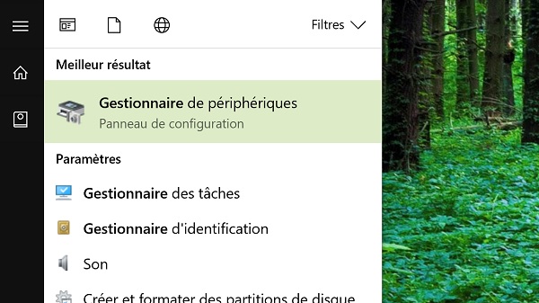 Ouvrir le gestionnaire de périphériques Windows pour configurer et contrôler le matériel installé