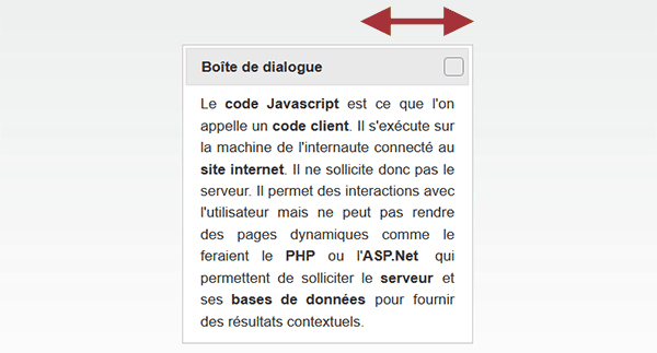 Boîte de dialogue à déplacer à la souris sur une page Html par le code JQuery