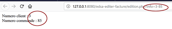 Récupérer identifiants commande dans Url page Web pour éditer facture en PDF
