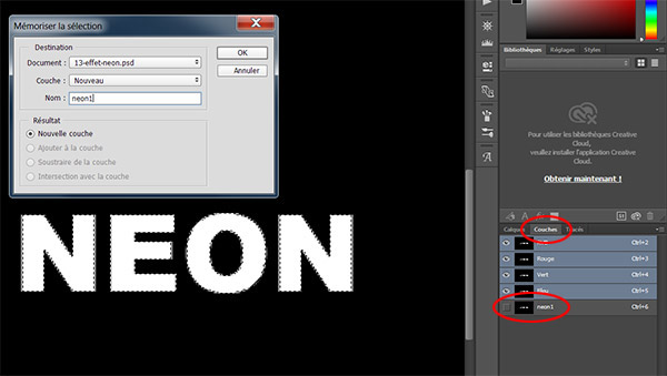 Mémoriser sélection Photoshop sous forme de couche