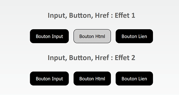 Réaction des boutons Html au passage de la souris grâce aux styles Css