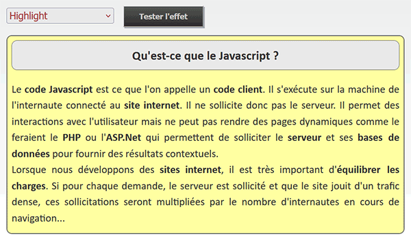 Animations sur des calques Html en Javascript et JQuery