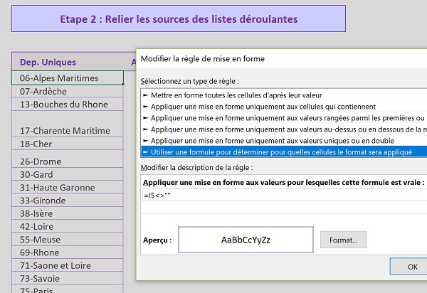 Encadrer automatiquement les valeurs extraites dans les cellules Excel par mise en forme conditionnelle