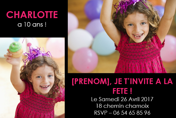 Carte anniversaire ou voeux pour emailing nominatif Word